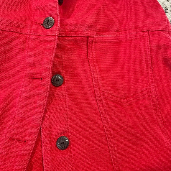 Chico's Red Button-Up Jacket - Picture 3 of 7